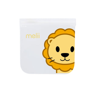 Melii Reusable Eva Animal Snack Bags - 4 Pack Multicolor - 21230