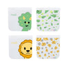 Melii Reusable Eva Animal Snack Bags - 4 Pack Multicolor - 21230