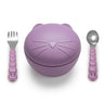 Melii Silicone Bowl with Lid & Utensils Cat - Purple - 12610
