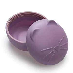 Melii Silicone Bowl with Lid & Utensils Cat - Purple - 12610