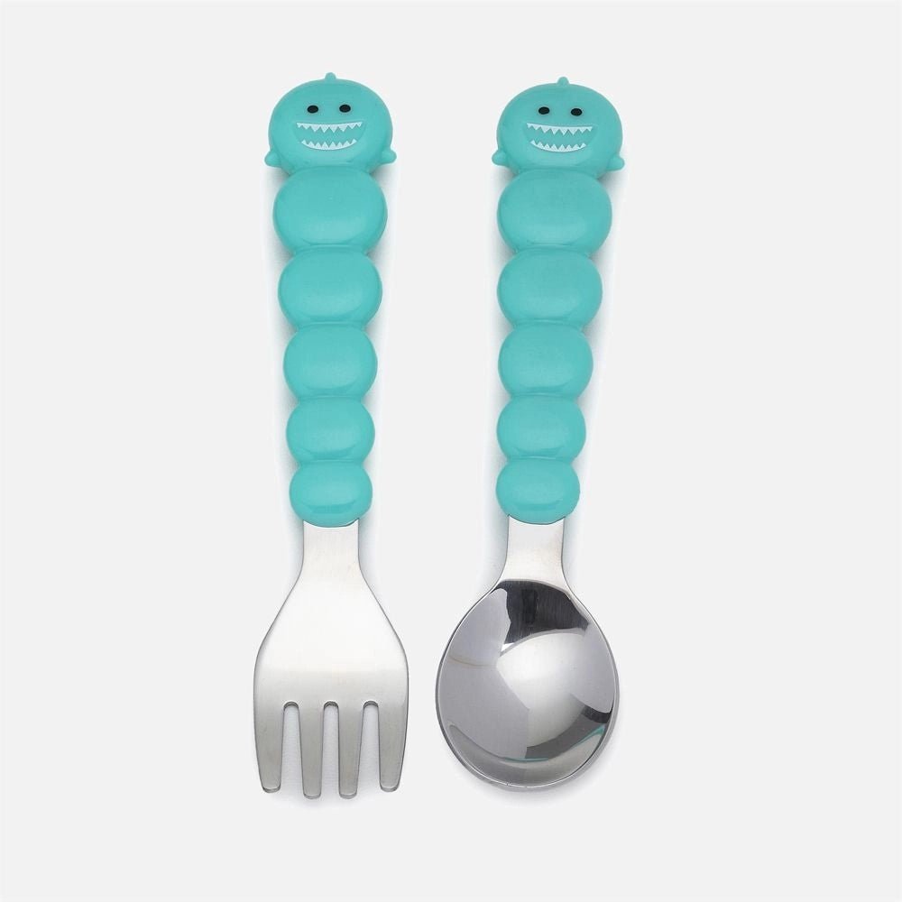 Melii Silicone Bowl with Lid & Utensils - Shark Blue - 12810