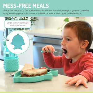Melii Silicone Divided Plate - Blue - 17500