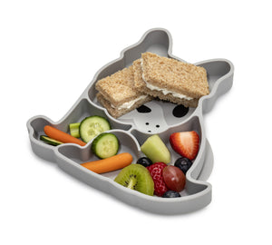 Melii Silicone Divided Plate - Grey - 17400