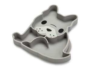 Melii Silicone Divided Plate - Grey - 17400