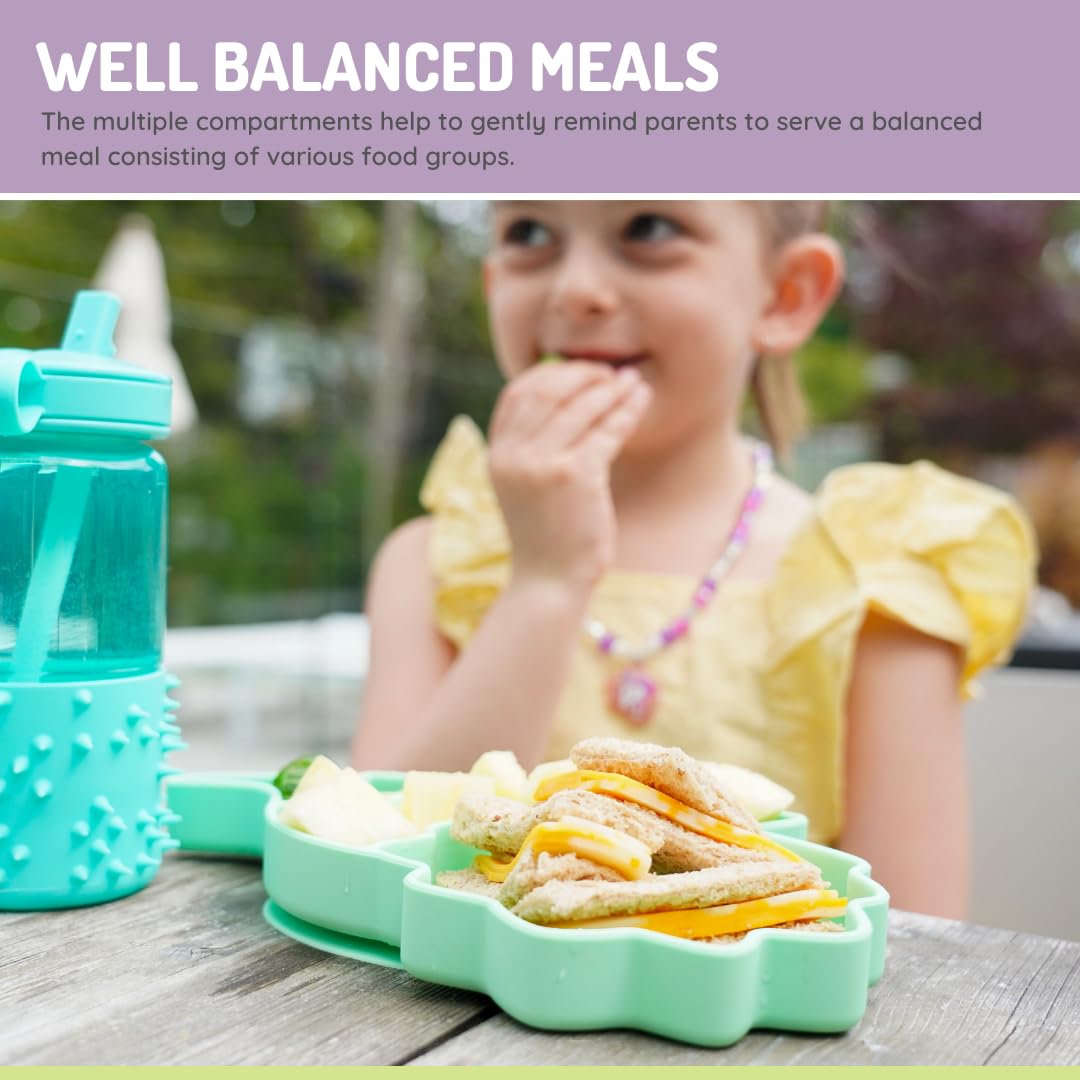 Melii Silicone Divided Plate - Mint - 17200