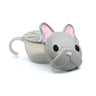 Melii Snack Container with Finger Trap Bulldog - Grey - 18200