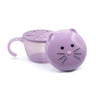 Melii Snack Container with Finger Trap - Cat Purple - 18500