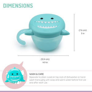 Melii Snack Container with Finger Trap - Shark Teal - 18400
