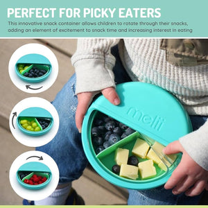 Melii Spin Snack Container - Blue/Mint - 18700