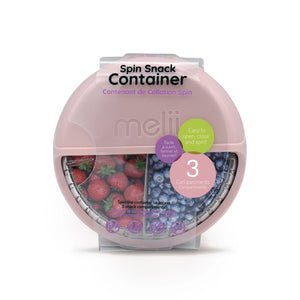 Melii Spin Snack Container - Pink/Grey - 18600