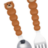 Melii Spoon & Fork with Case - Brown - 20220