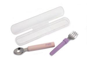 Melii Spork On the Go With Case Pink & purple - 11100