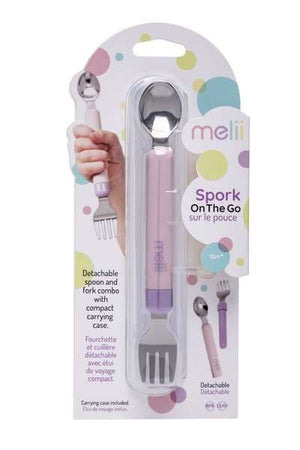 Melii Spork On the Go With Case Pink & purple - 11100