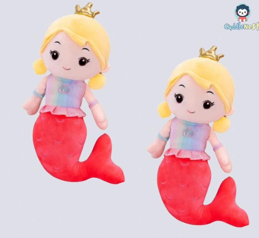 CuddleNest Adorable Mermaid Doll 30 cm soft toy