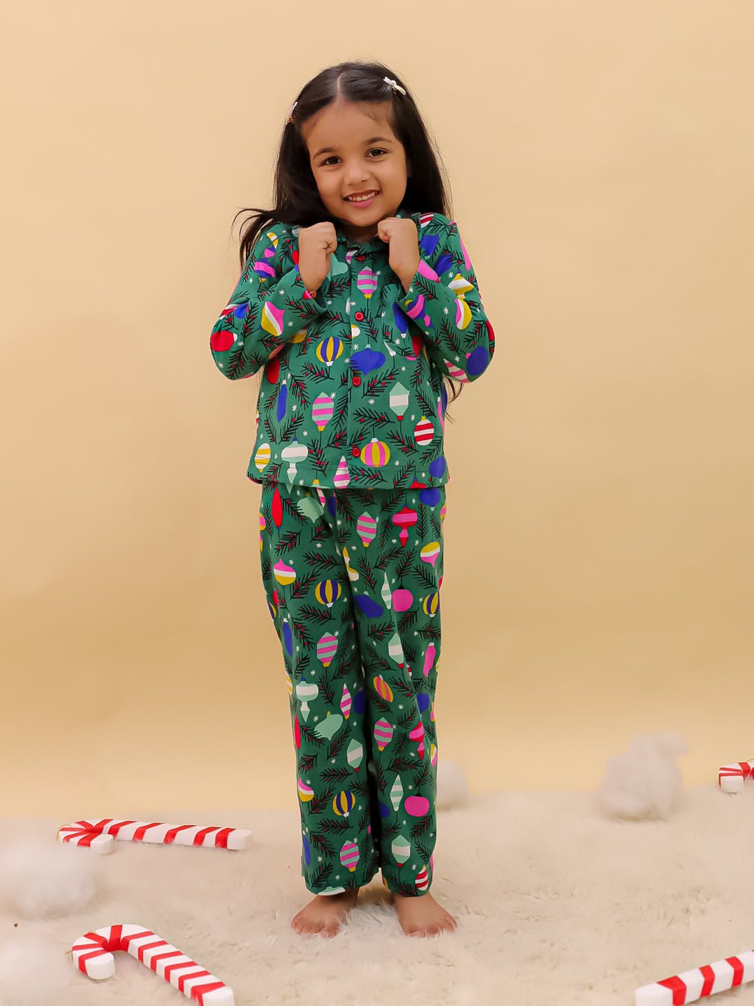 Festive Merry Snuggle Squad kids pajamas by The Mom Store – comfortable cotton sleepwear perfect for winter nights