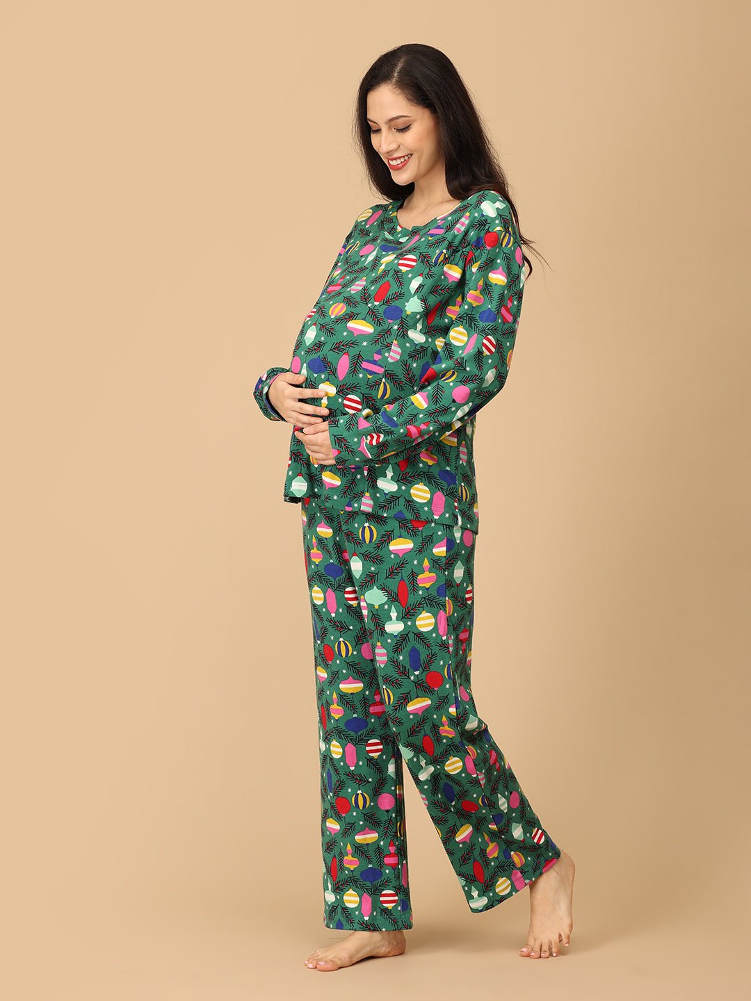 Merry Snuggle Squad Maternity Pajama Set - NW - SD - MRSNG - S