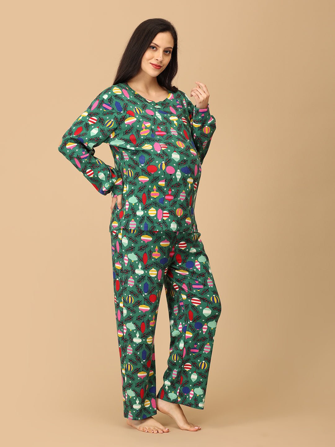 Merry Snuggle Squad Maternity Pajama Set - NW - SD - MRSNG - S