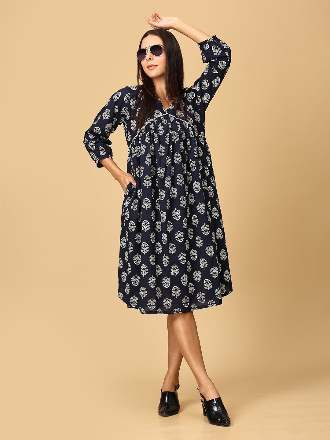 Midnight Luxe Women's Midi Dress - WDRS - SK - LLX - XS