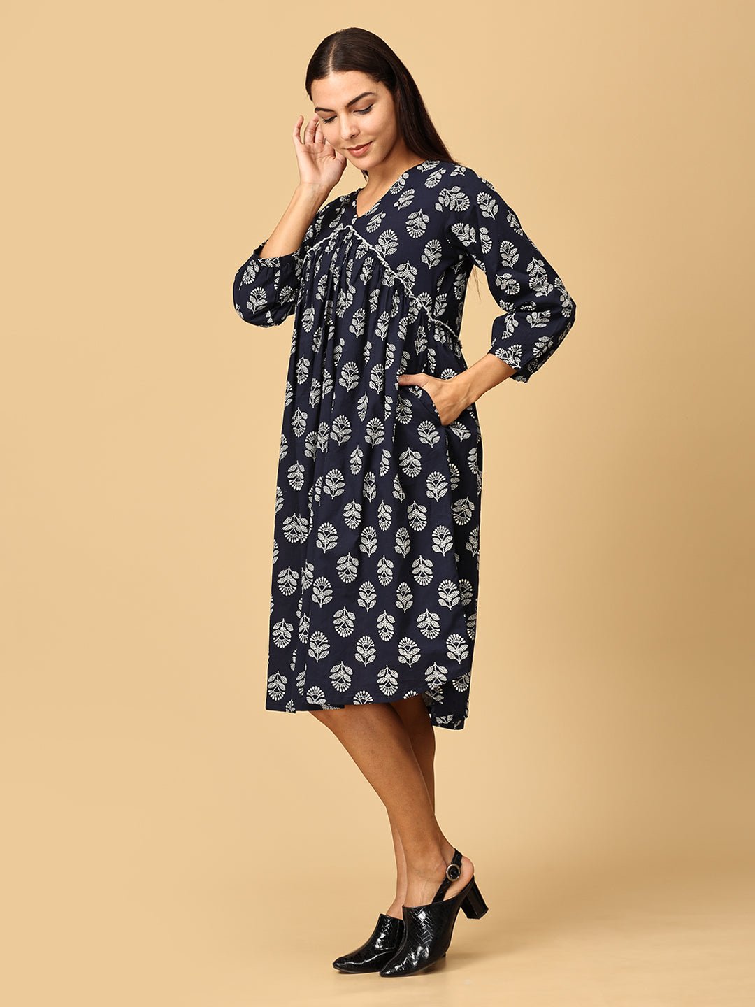 Midnight Luxe Women's Midi Dress - WDRS - SK - LLX - XS