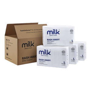 MILK Baby Diaper Yoga Pants, Size L - 36 Pcs, 9 To 17 KG, Carton Box - Nappy Diaper Care
