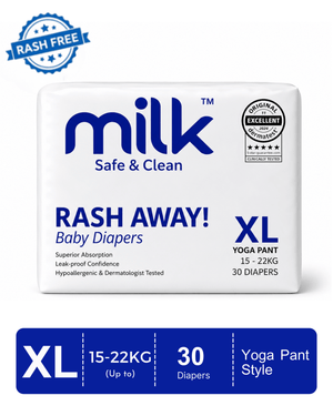 MILK Baby Diaper Yoga Pants, Size XL - 30 Pcs, 15 To 22 KG - Nappy Diaper Care
