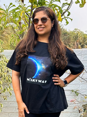 Milky Way Oversized Mumma T shirt - MAT-SC-MLKWO-S