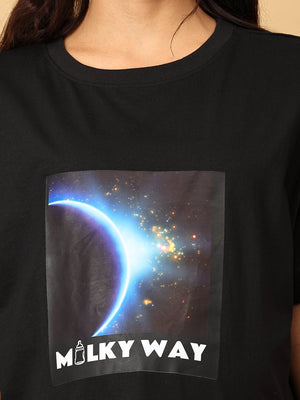 Milky Way Oversized Mumma T shirt - MAT - SC - MLKWO - S