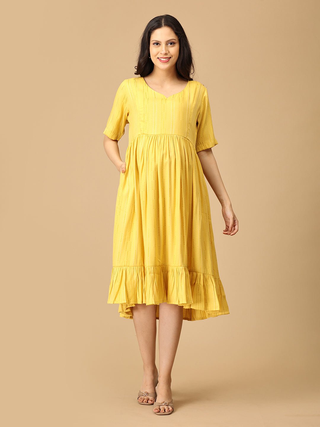 Mimosa Mood Maternity and Nursing Dress - DRS - SK - MIMOD - S