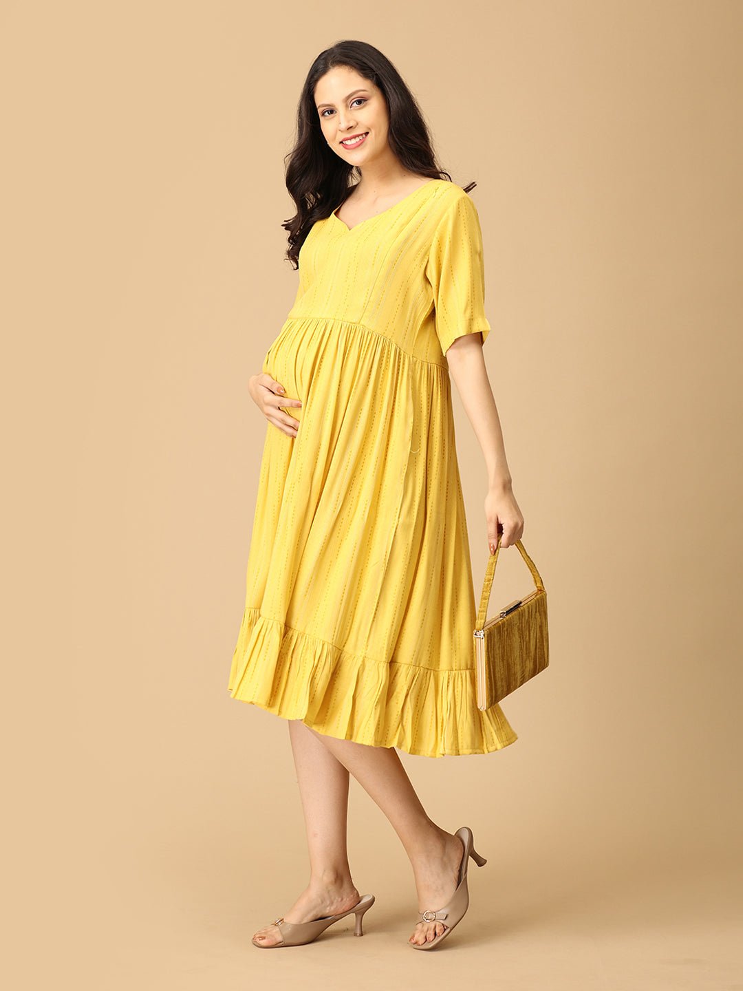 Mimosa Mood Maternity and Nursing Dress - DRS - SK - MIMOD - S