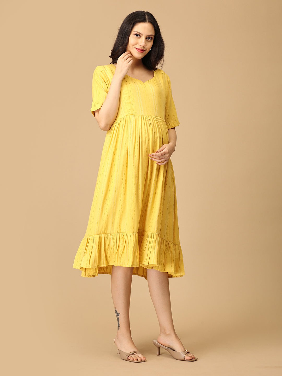 Mimosa Mood Maternity and Nursing Dress - DRS - SK - MIMOD - S