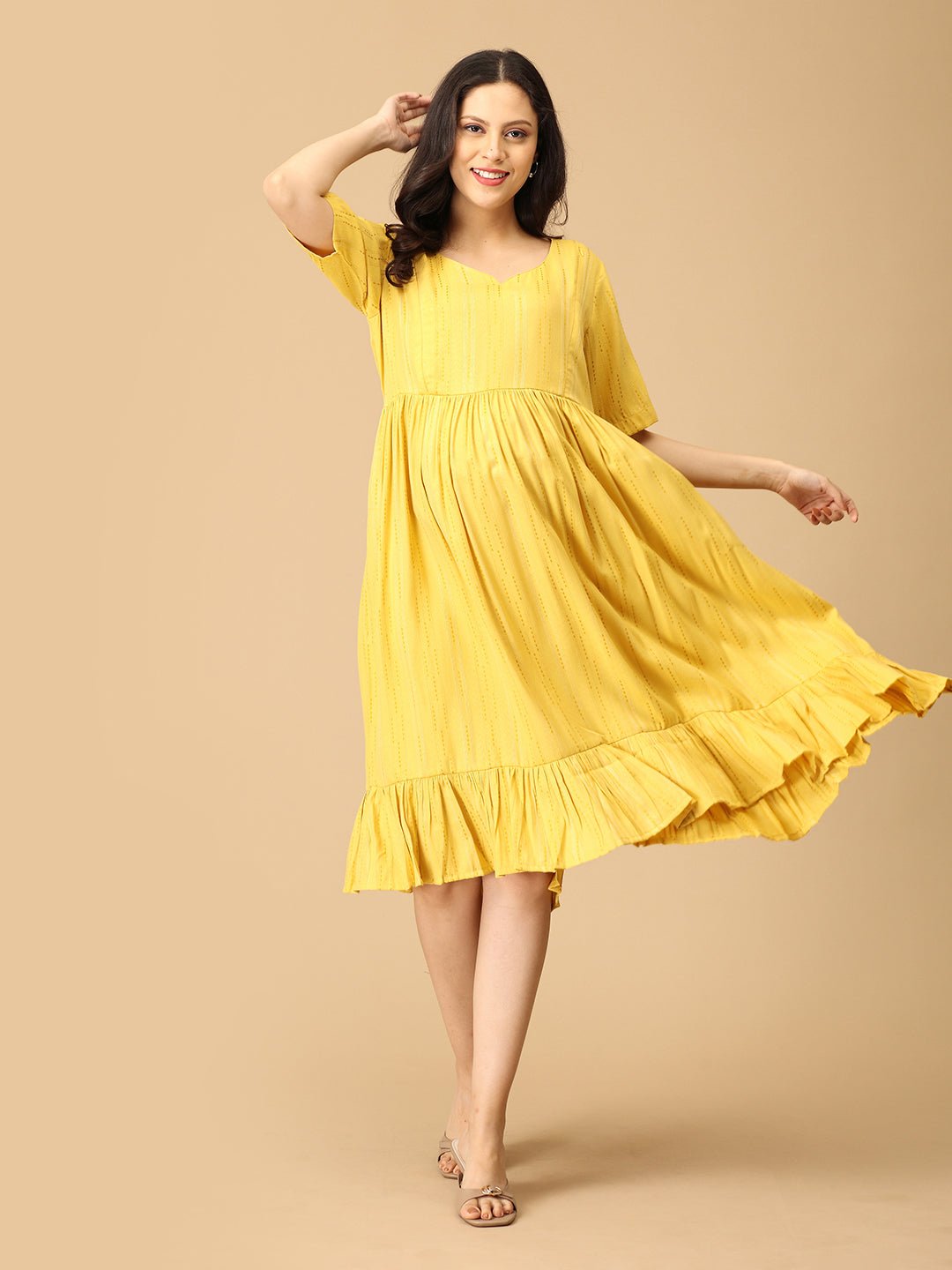 Mimosa Mood Maternity and Nursing Dress - DRS - SK - MIMOD - S
