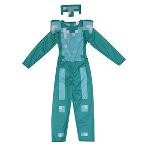 Minecraft Gamer costume,Kids Halloween Costume Fancy Dress Up - 4 - 6 Years Halloween