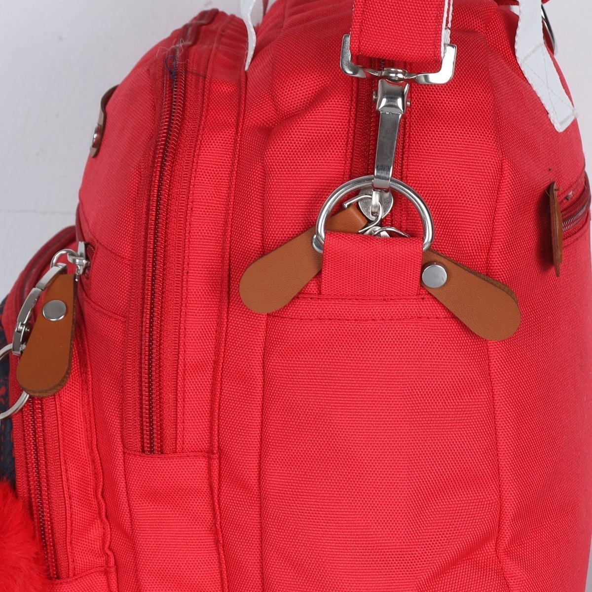Mini Diaper Bag for Casual Outings- Red Magnolia - DBG-FLWPH