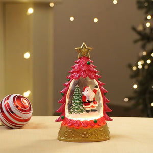 Mini Red Tree colorful LED light Dome with Music Christmas Table Décor & Gift option - Christmas