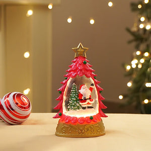 Mini Red Tree colorful LED light Dome with Music Christmas Table Décor & Gift option - Christmas