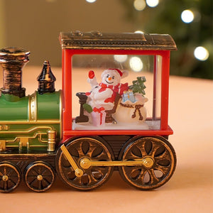 Mini Santa Mini Train with LED Light and Music Christmas Table Décor & Gift option - Christmas