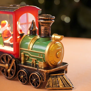Mini Santa Mini Train with LED light and Music Christmas Table Décor & Gift option - Christmas