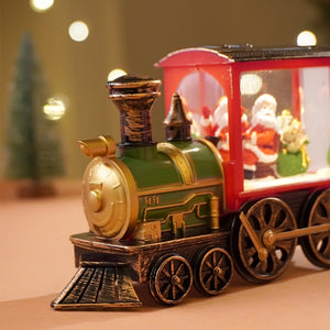Mini Santa Mini Train with LED light and Music Christmas Table Décor & Gift option - Christmas