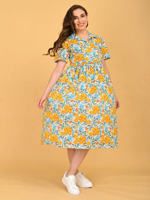 Side angle of Minimal Muse Maternity And Nursing Dress highlighting maternity-friendly loose silhouette