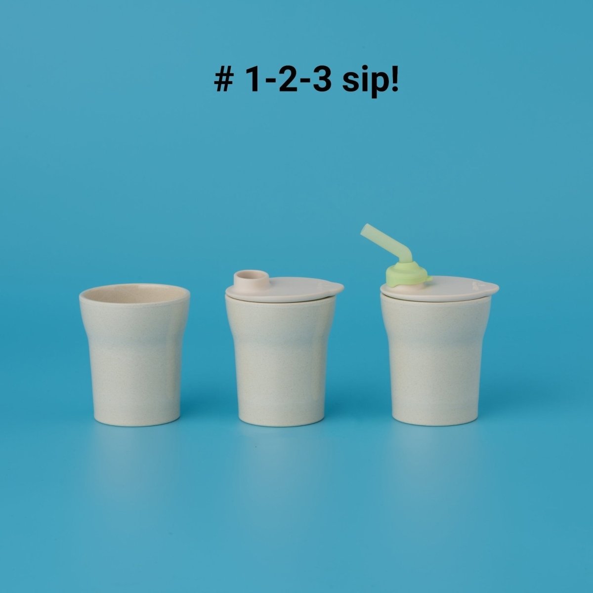 Miniware 1-2-3 Sip! Sippy Cup- Aqua - MWSCAA