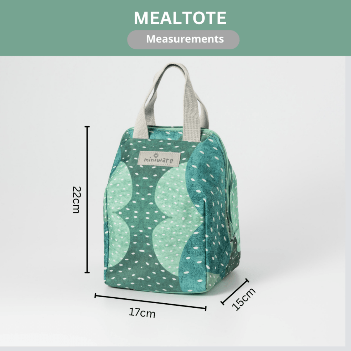 Miniware Mealtote Insulated Insulated Bag- Prickly Pear Green - MTPP