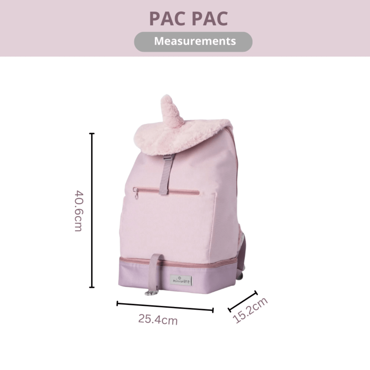 Miniware My First Pac Pac Luna Pink - MFPPL