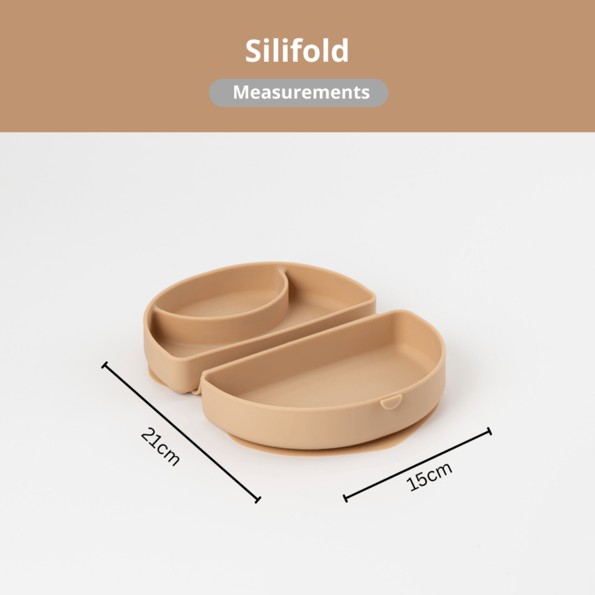 Miniware Silifold Portable Suction Base Plate Almond Butter - Beige - SLFSAB