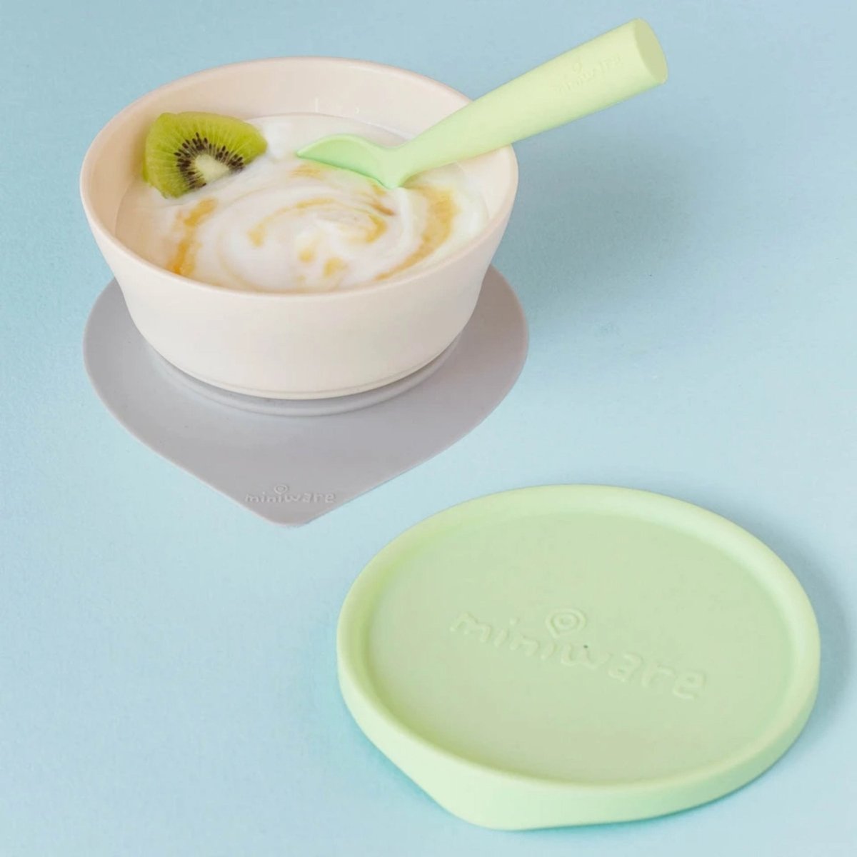 Miniware Suction Bowl With Spoon- Key Lime - MWFBKK