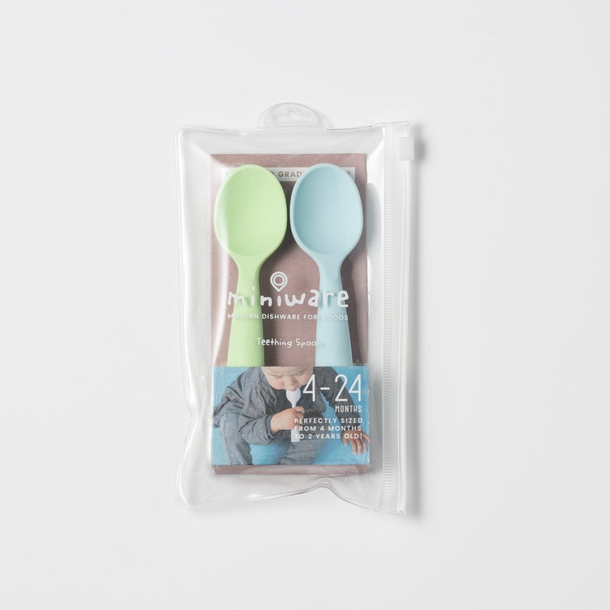 Miniware Training Spoon Set - Aqua and Lime - MWTSAK