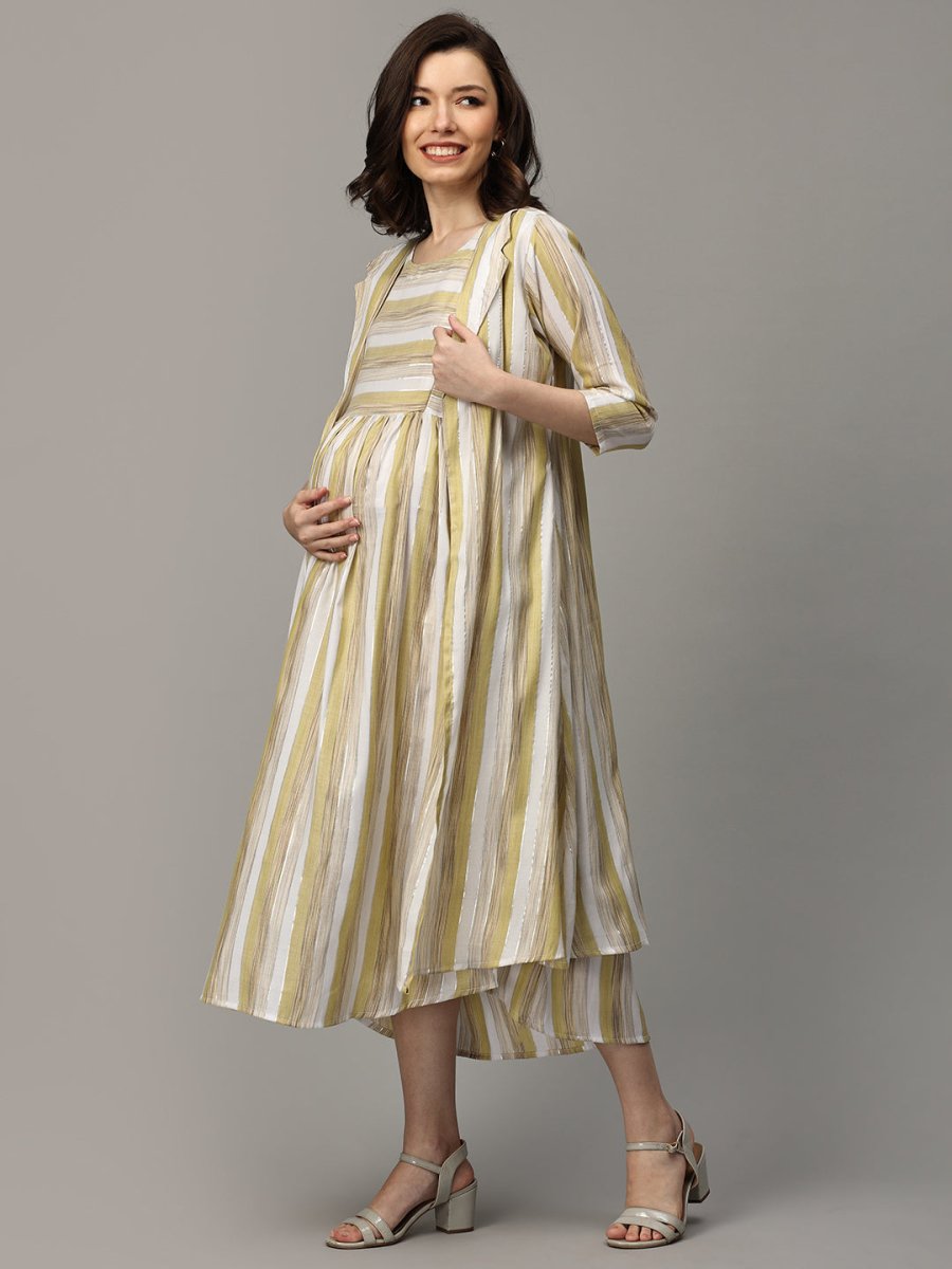 Mint Candy Maternity and Nursing Shacket Dress