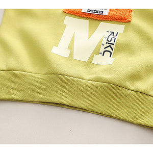 Mint Green 3D Cap Design 2 Pcs Track Suit Set For Toddlers And Kids - 3 - 4 Years Kids Clothing