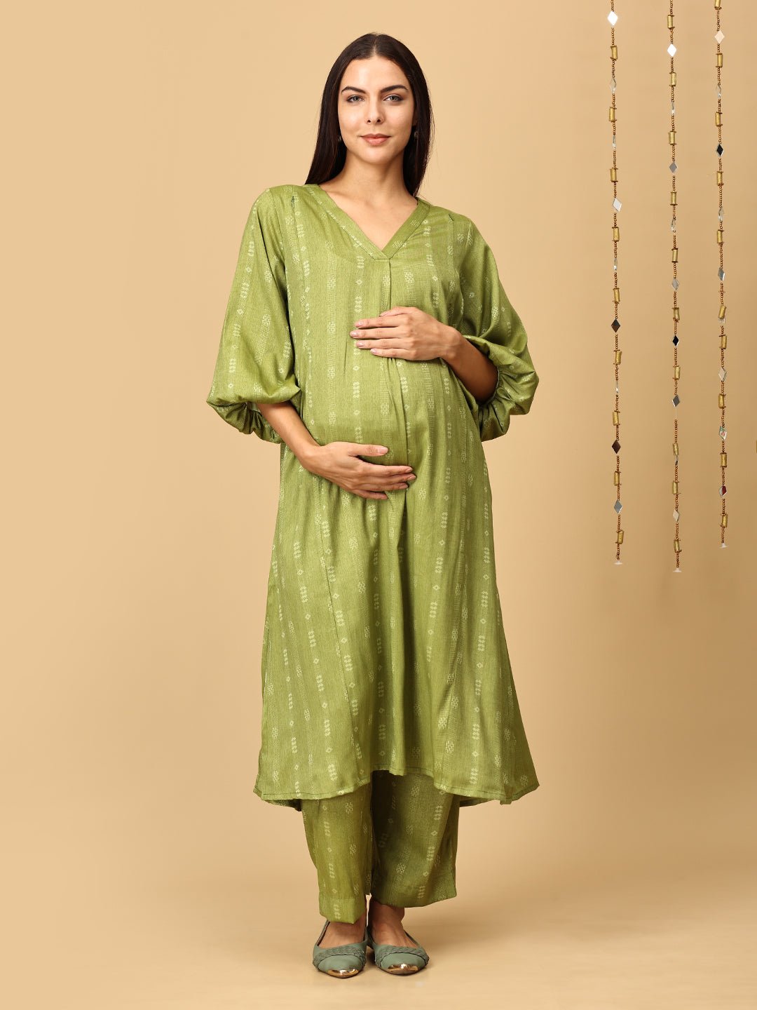 Mint Magic Maternity and Nursing Co Ord Set - MEW - SK - MTMG - S