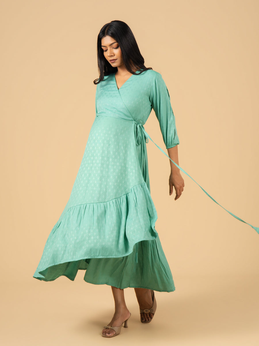 Mint Muse Maternity Wrap Dress