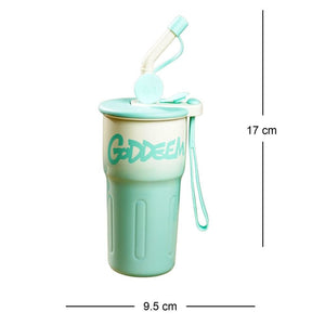 Mint Ombre Shaded Stainless Steel Tumbler Water Bottle, 550ml - Back To School